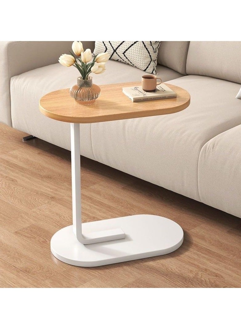 DubaiGallery Oval Coffee Table Decor, Contemporary Coffee Table, Portable Side Table, Small Side Table with Storage, Small Side Tables for Small Spaces - Image 2