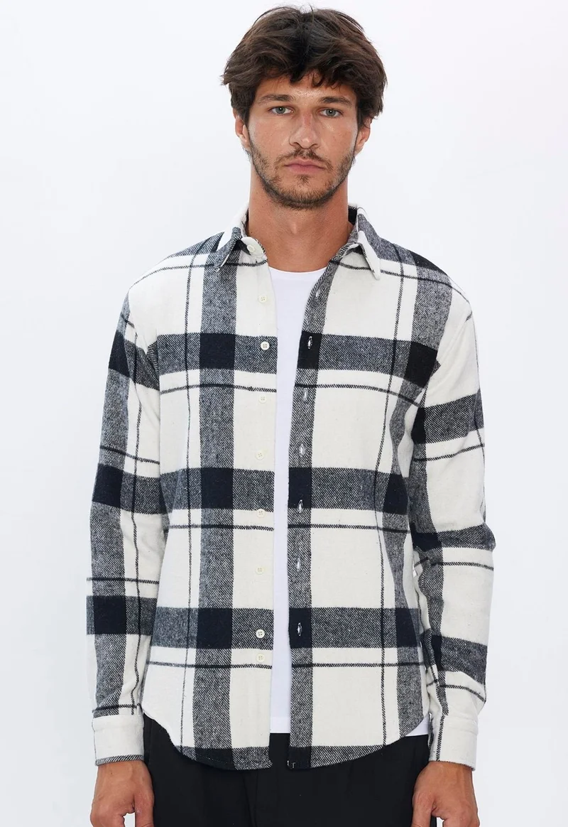 Tudors Men's Slim Fit Slim Fit Lumberjack Plaid Winter Shirt