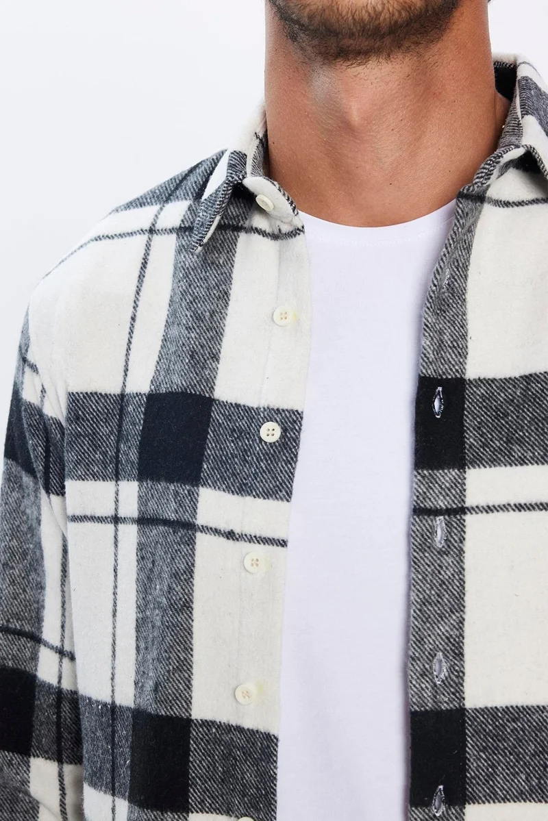 Tudors Men's Slim Fit Slim Fit Lumberjack Plaid Winter Shirt