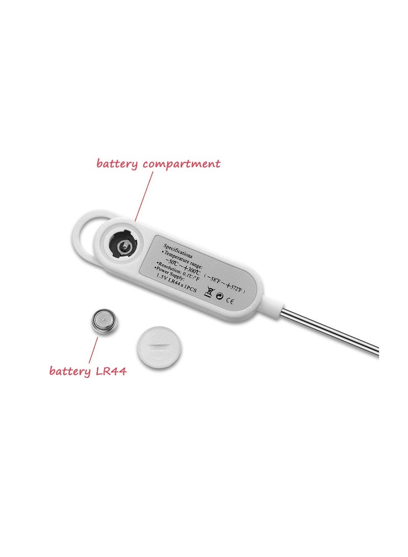 مقياس حرارة رقمي للحوم، مناسب للطهي والشواء في المطبخ، ومقياس حرارة فوري القراءة مزود بمسبار طويل، لتسخين الحلوى والشموع والحليب والزبادي والقلي والتحميص والخبز. - Image 4