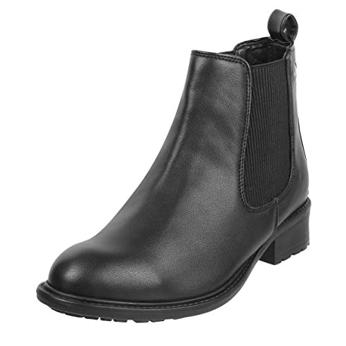Mochi Women Black Leather Ankle Boot UK/6 EU/39 (31-88) - Image 1