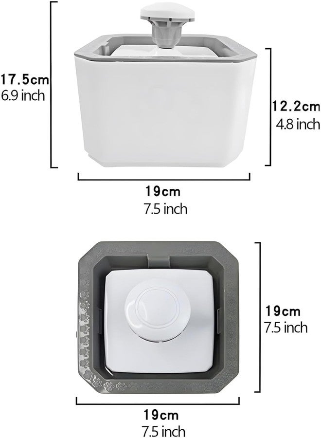 MOSPROS نافورة مياه أوتوماتيكية من موسبروس سعة 2.5 لتر للكلاب والقطط - موزع مياه للحيوانات الأليفة مزود بفلتر وخالٍ من مادة BPA، مع مضخة هادئة وسعة كبيرة - Image 3