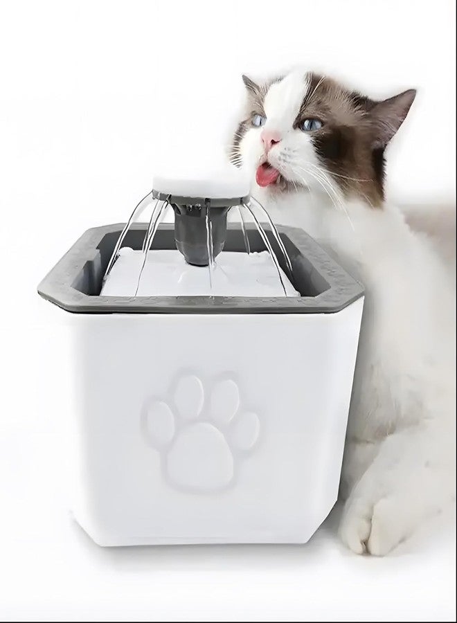 MOSPROS نافورة مياه أوتوماتيكية من موسبروس سعة 2.5 لتر للكلاب والقطط - موزع مياه للحيوانات الأليفة مزود بفلتر وخالٍ من مادة BPA، مع مضخة هادئة وسعة كبيرة - Image 1