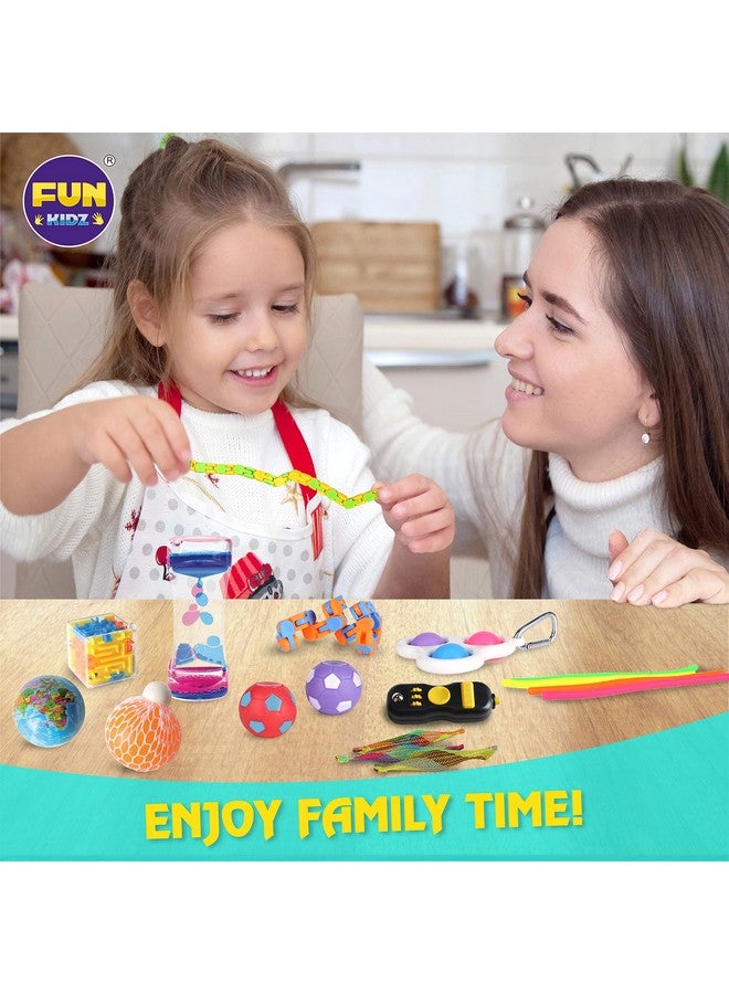 FUN KIDZ طقم ألعاب فidget هدايا للأطفال من 3-12، ألعاب حسية من Funkidz للأولاد والبنات من عمر 7-12 للأطفال المصابين بالتوحد في صندوق تخزين محمول غامض - Image 5