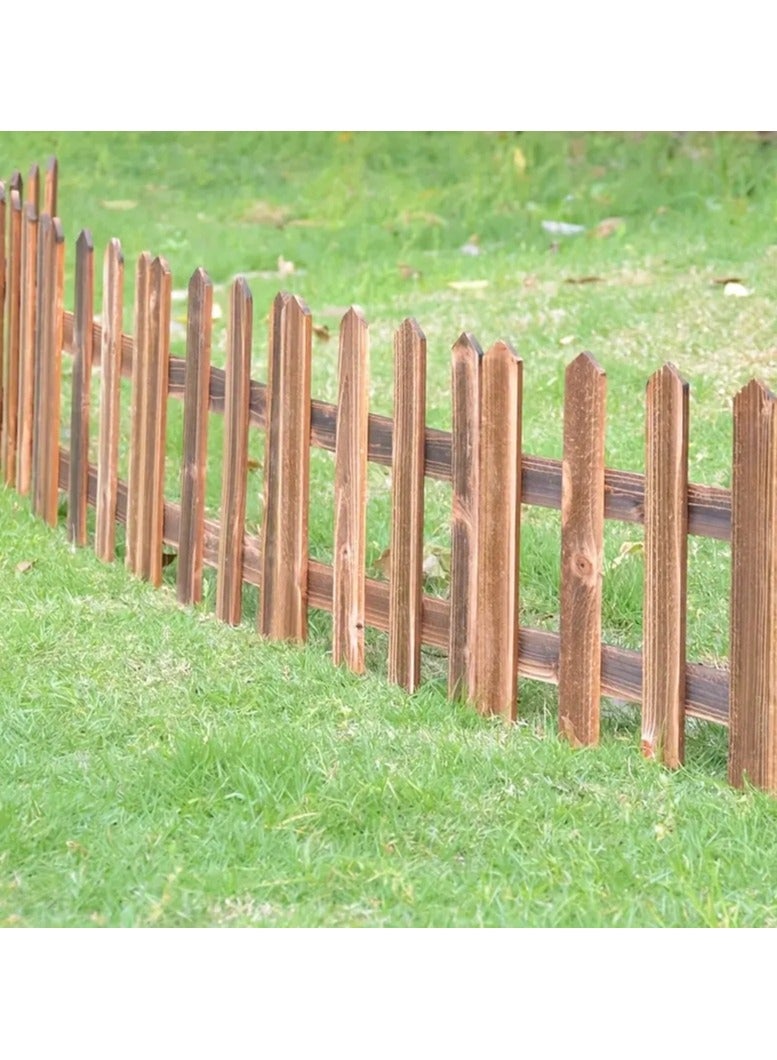 LINGWEI Wooden Garden Fence Border Rustic Outdoor Edging for Flower Beds, Lawns, Pathways - Image 4