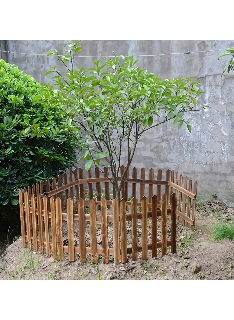 LINGWEI Wooden Garden Fence Border Rustic Outdoor Edging for Flower Beds, Lawns, Pathways - Image 5