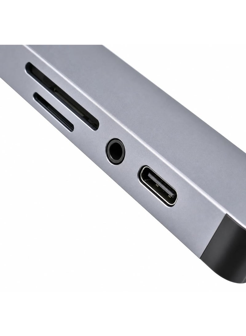 باروكس محطة توصيل USB-C متعددة المنافذ 8 في 1، محول USB متعدد الاستخدامات لتوسيع منافذ الجهاز، يدعم نقل البيانات والشحن، مناسب لأجهزة آيباد برو وأجهزة اللابتوب والهواتف والأجهزة المتوافقة - Image 4