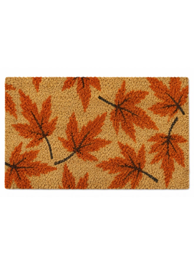 Home auraa Autumn Leaf Design Doormat  45x75cm | Non Slip Printed Coir Material | Indoor Outdoor Durable Entrance Doormats - Image 5