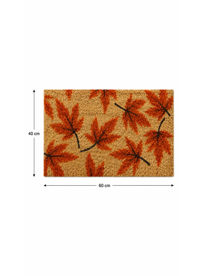Home auraa Autumn Leaf Design Doormat  45x75cm | Non Slip Printed Coir Material | Indoor Outdoor Durable Entrance Doormats - Image 4
