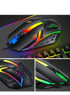 T-WOLF Game 4 IN 1 Set,Backlit Keyboard + Colorful Backlit Mouse + Large-Size Mousepad + Gaming Headset,Waterproof Rgb Color Suitable For Pc/Ps4/Xbox Gamers, Android Pubg Codm Genshin Diablo All Games  - Image 4