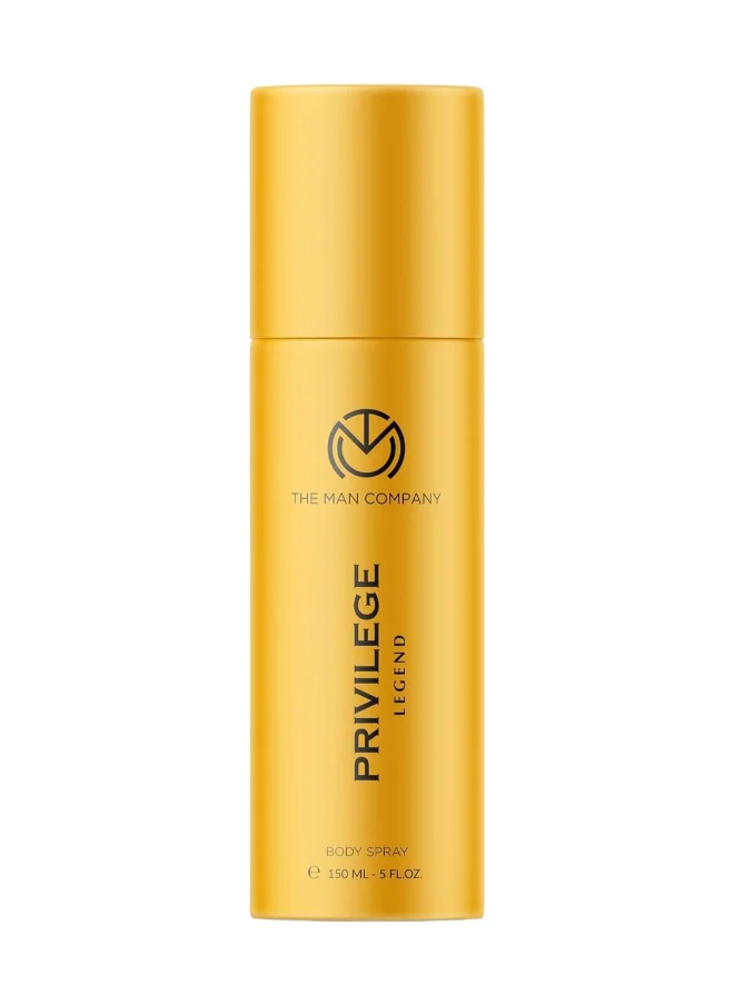The Man Company Privilege Legend Deodorant For Men, Premium Fragrance Body Spray, Long-Lasting Smell, Perfect Deo For Everyday Use 150 ML