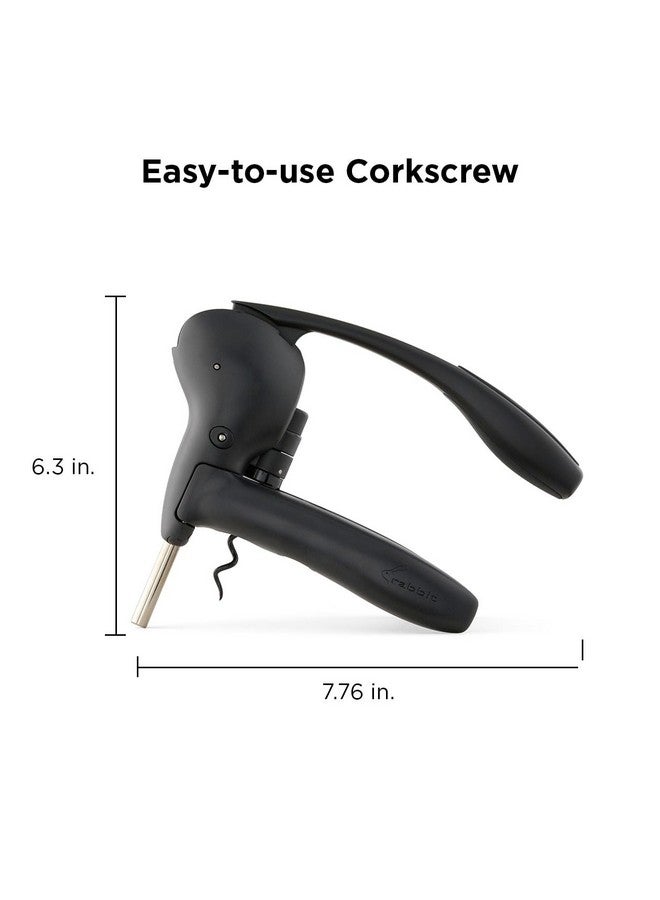 rabbit Rabbit Wine Lever Corkscrew Wine Opener With Built In Foil Cutter  - Image 2