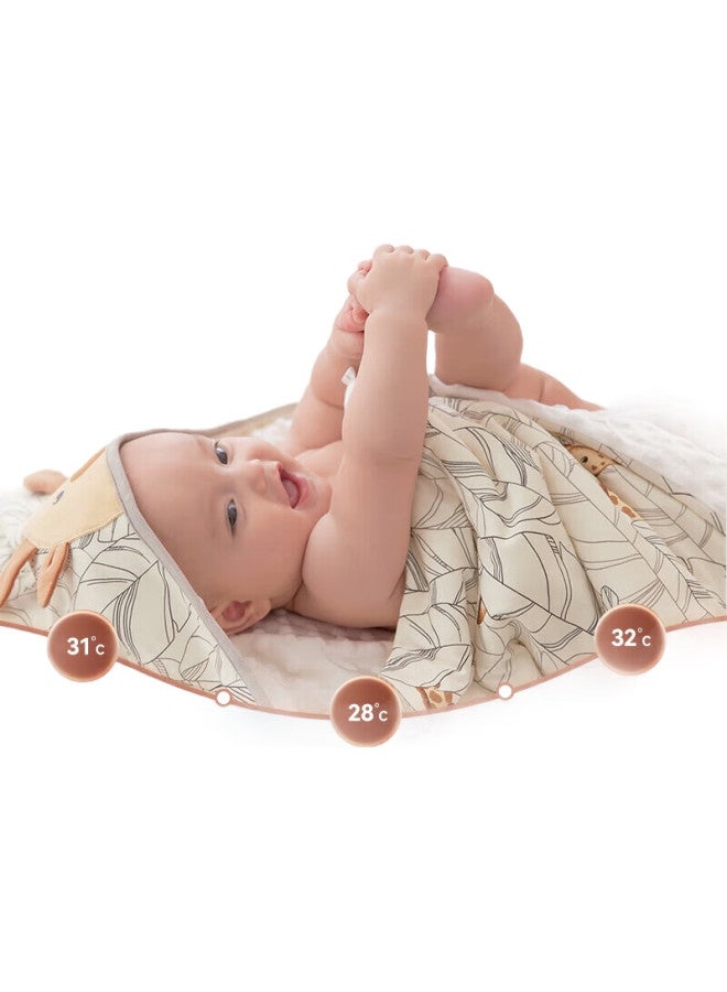 Yeehoo Baby Swaddle, Pure Cotton, Maternity Swaddling Cloth, Newborn Anti-Startle Wrap, Regular All-Season Style, 90*90Cm - Image 1