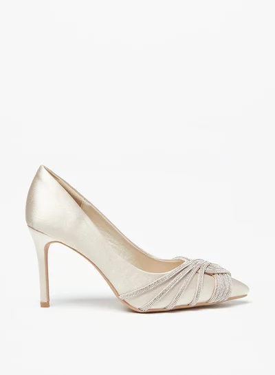 فلورا بيلا من شو إكسبرس Women's Embellished Slip-On Pumps With Stiletto Heels