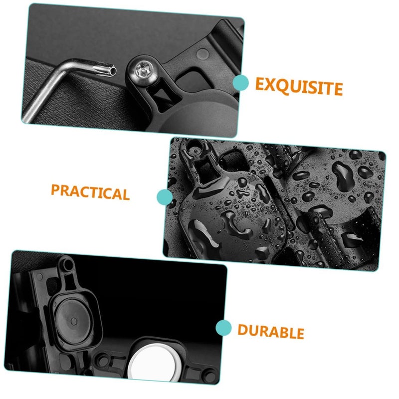 Bike AirTag Case Protective Wear Resistant Cover Easy Installation Secure Tracking Black - Image 4