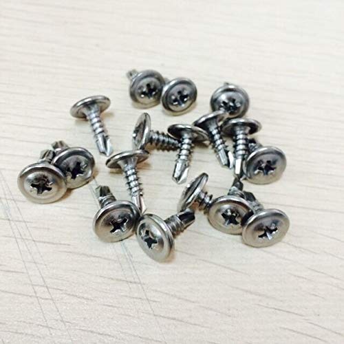 RKGD Stainless Steel SS410 Self Drilling Screw Sheet Metal Tek Screws Driller Roofing Screw (8 x 13 mm (1/2"), 100) - Image 2