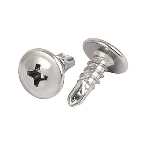 RKGD Stainless Steel SS410 Self Drilling Screw Sheet Metal Tek Screws Driller Roofing Screw (8 x 13 mm (1/2"), 100) - Image 1
