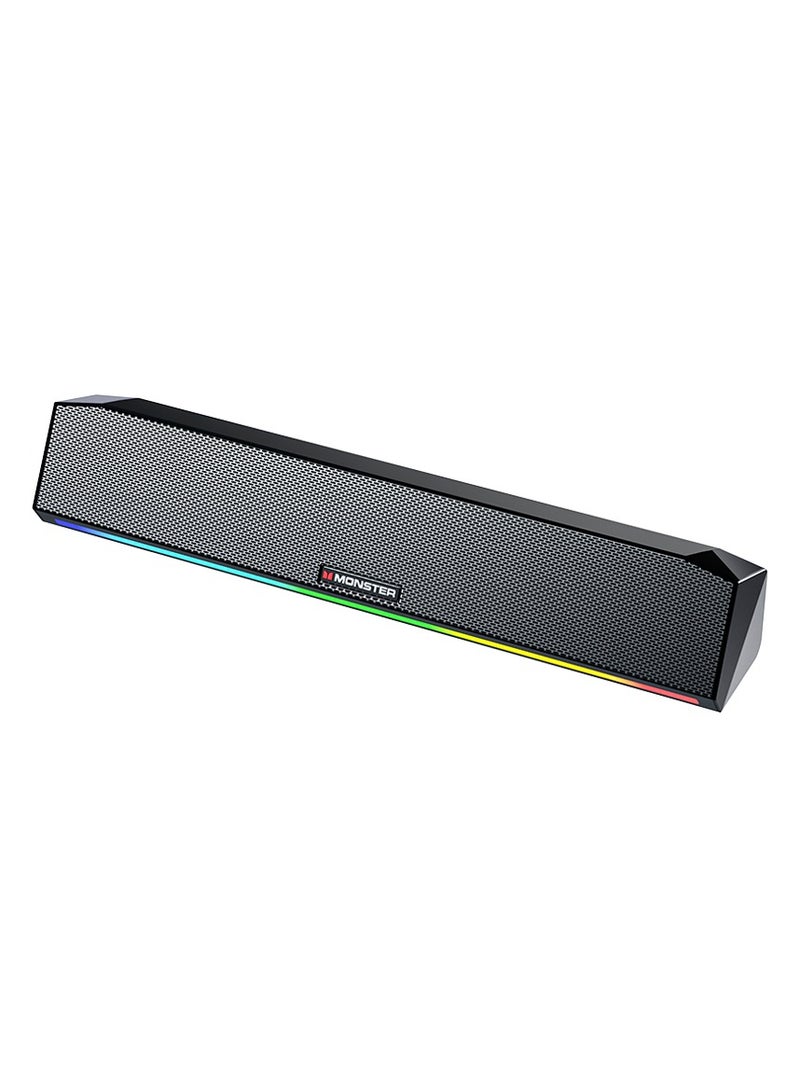 Monster G01 Bluetooth V5.2 Gaming Mini Soundbar - Black - Image 1