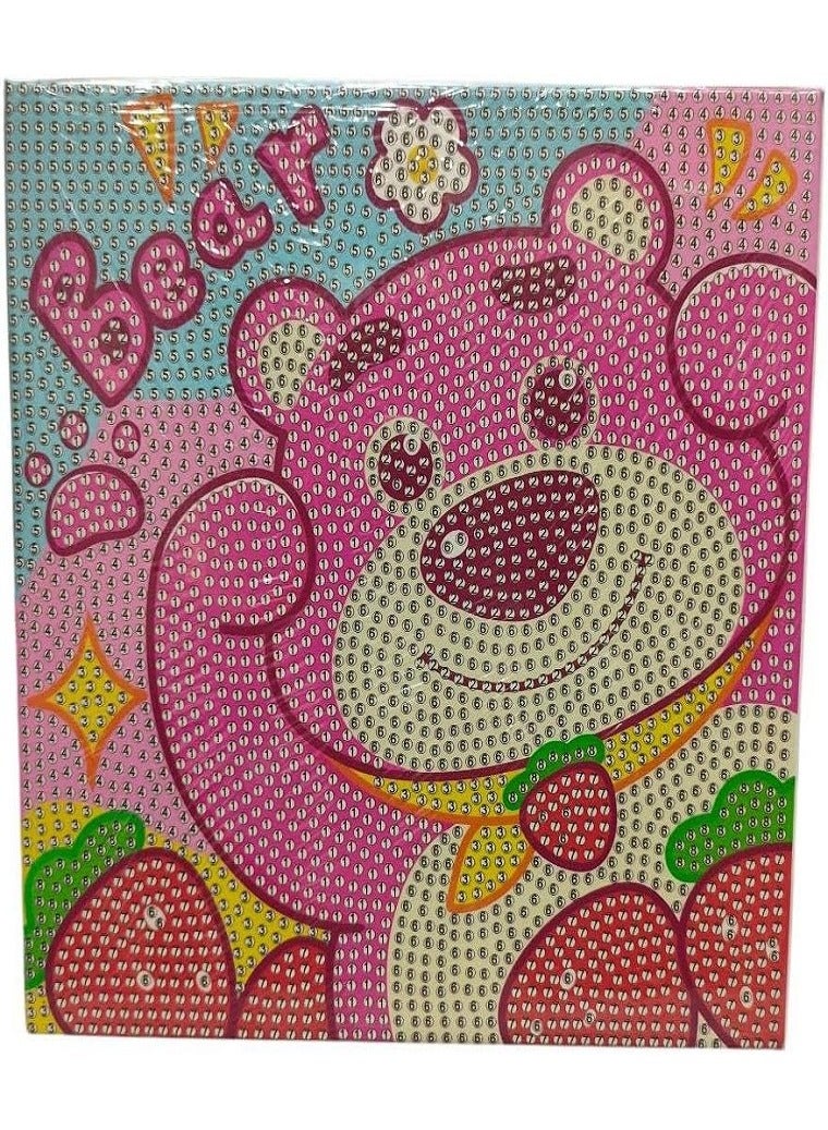 Diy 3D Diamond Painting Kit for Kids Develop Focus Skills and Patience, Improve Visual Coordination 20 X 20 cm (Lotso) - Image 1