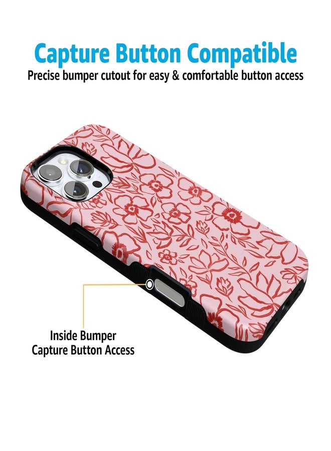 Casely iPhone 16 Pro Max Case | Blush Garden | Floral Doodle | Compatible with MagSafe | Bold Protective Design - Image 3