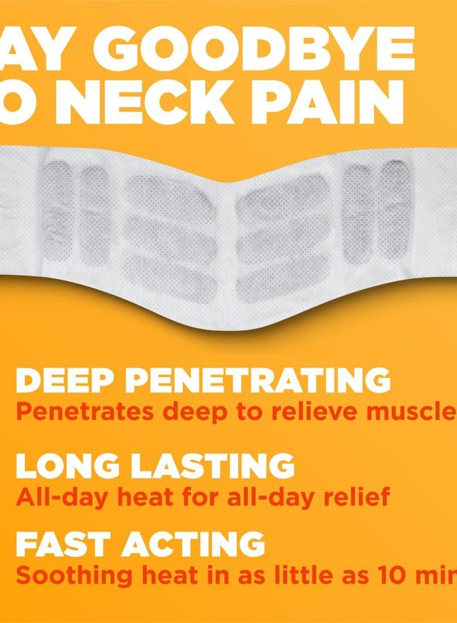 ThermaCare Adhesvie Heat Wraps, Portable Neck & Shoulder Heating Pads & Pain Relief Patches for Sore and Stiff Muscles, HSA/FSA Eligible & Approved, (Large, 11) - Image 2
