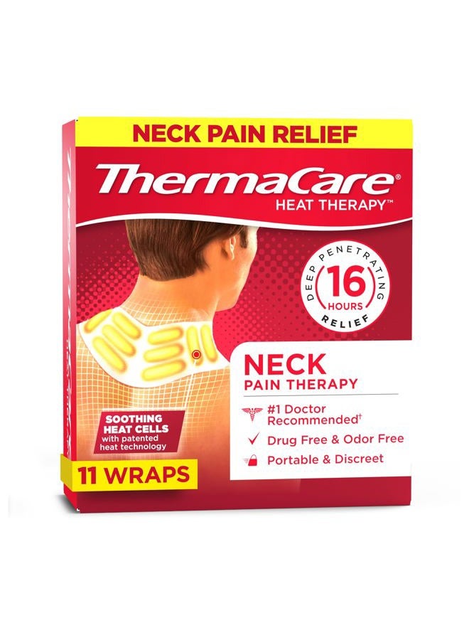 ThermaCare Adhesvie Heat Wraps, Portable Neck & Shoulder Heating Pads & Pain Relief Patches for Sore and Stiff Muscles, HSA/FSA Eligible & Approved, (Large, 11) - Image 1