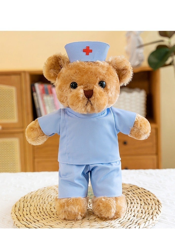 Personalized nurse teddy bear plush toy, suitable as a birthday gift or graduation ceremony gift (30 cm) - Image 1