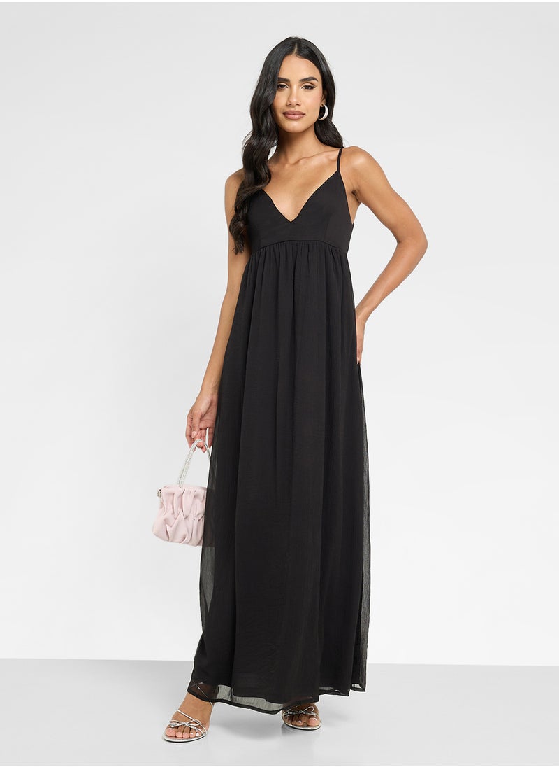 ONLY Onlsadia Life Strap Bow Maxi Dress  - Image 1