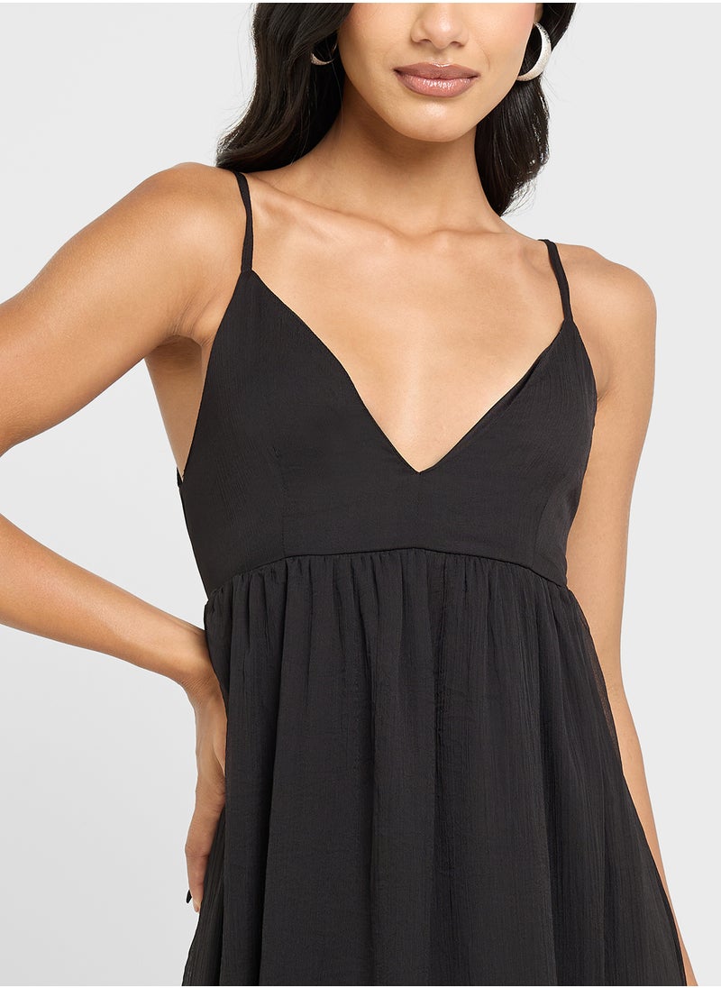 ONLY Onlsadia Life Strap Bow Maxi Dress  - Image 3