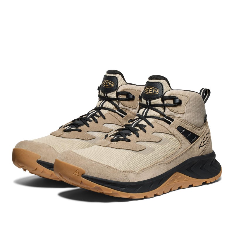 KEEN Men's Hightrail Mid Height Durable Lightweight Breathable Leather Waterproof Hiking Boots, Brindle/Oak Buff, 12 - Image 4