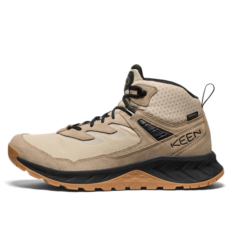 KEEN Men's Hightrail Mid Height Durable Lightweight Breathable Leather Waterproof Hiking Boots, Brindle/Oak Buff, 12 - Image 3