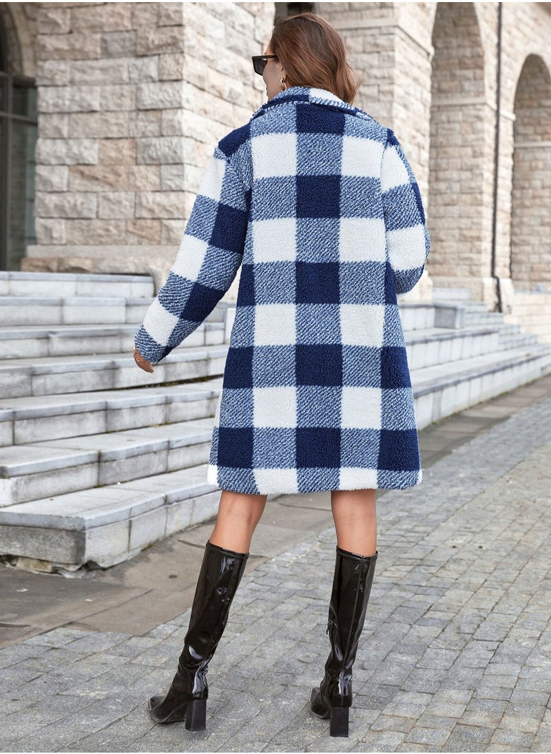 Loquat - Lamb Wool Plaid Pocket Coat Multicolour - Image 1