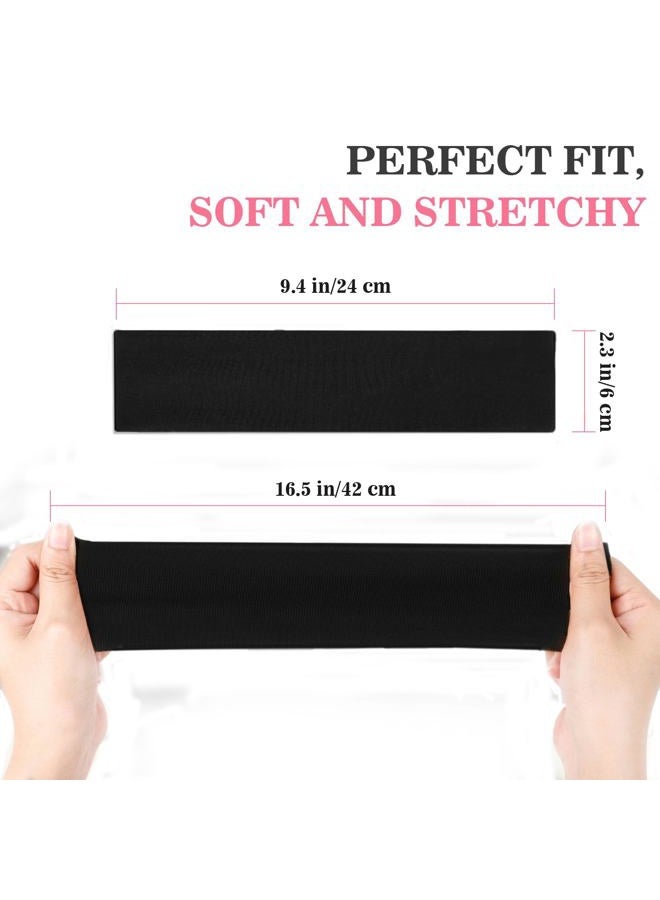 Tyfthui 8 Pack Headbands for Women, Elastic Soft Hair Bands Non Slip Women's Fashion Headbands for Daily Workout Yoga Running (Black) - Image 2