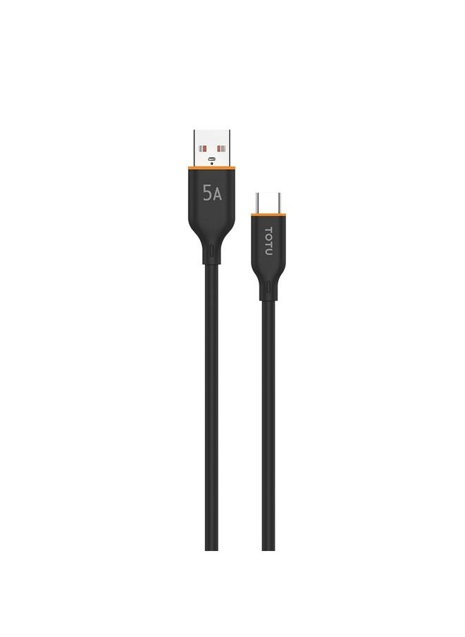 Totu TOTU CB-6-T 25W USB to USB-C / Type-C Silicone Data Cable, Length: 1m(Black)  - Image 1