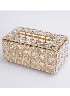 Generic Tissue Holder Gold/Crystal Tissue Holder For Home & Office/Ornamental Style Tissue Holder/Tissue Boxes/Car Tissue Holder/Tissue Dispenser  - Image 1