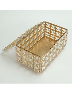 Generic Tissue Holder Gold/Crystal Tissue Holder For Home & Office/Ornamental Style Tissue Holder/Tissue Boxes/Car Tissue Holder/Tissue Dispenser  - Image 3