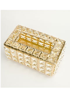 Generic Tissue Holder Gold/Crystal Tissue Holder For Home & Office/Ornamental Style Tissue Holder/Tissue Boxes/Car Tissue Holder/Tissue Dispenser  - Image 2