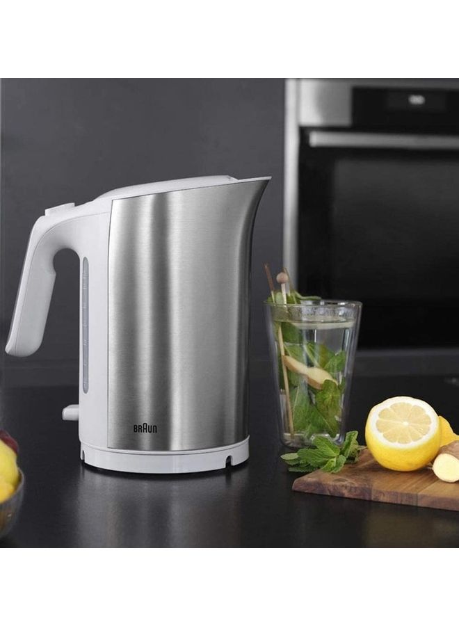 براون غلاية كهربائية 1.7 L 3000 W WK 5110 WH أبيض وفضي - Image 5