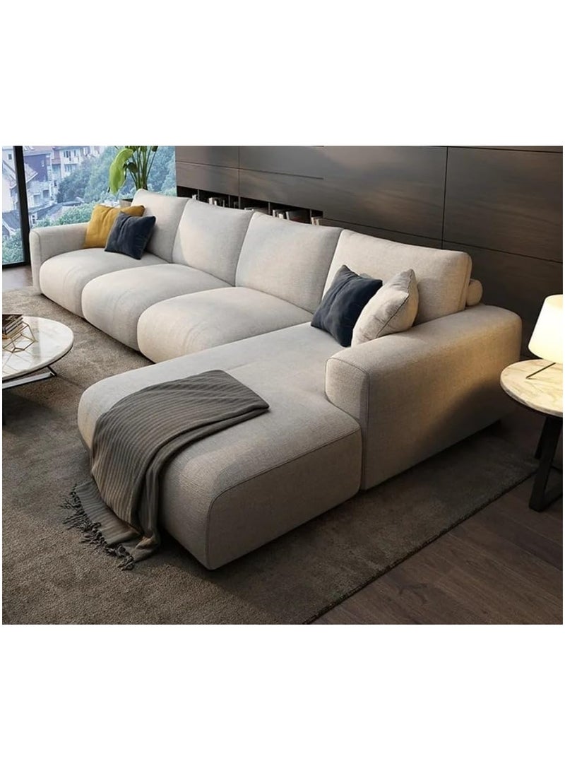 KARNAK Karnak Luka Modern L-Shape Sofa Nordic-Inspired Comfort Living with Our Stylish and Inviting Centerpiece for Your Contemporary Space Light Beige  - Image 1