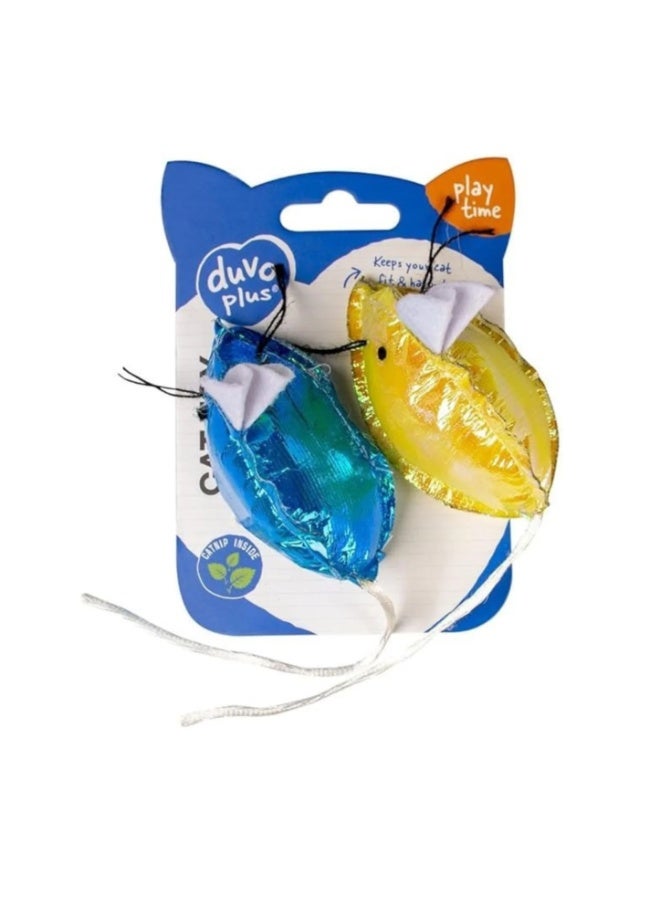Duvo + Duvo+ Blinky Mice Cat Toy - 16.5x5x4cm - Image 1