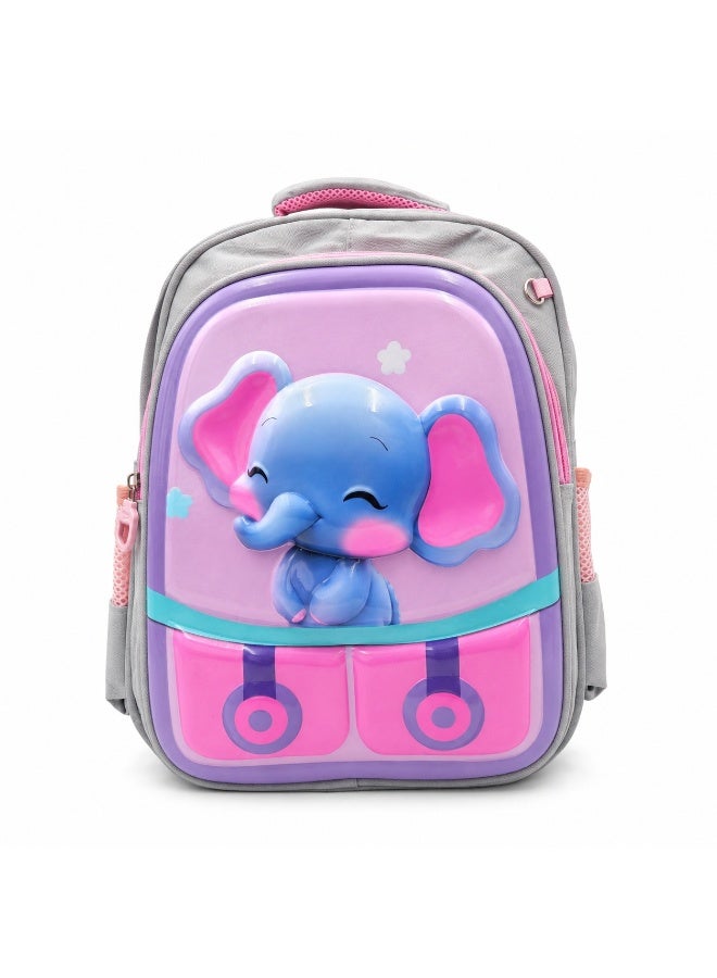 Ellie elephant 14.5 Inch School Backpack Lightweight Water-Resistant Book bag with Multiple Compartments, Padded Shoulder Straps & Side Bottle Pocket, Durable Daily Travel Bag - Image 1