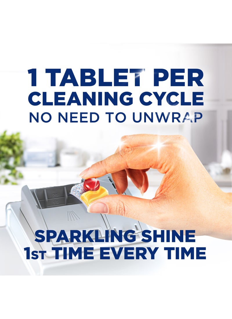 Finish Powerball Quantum Dishwasher Lemon Sparkle Detergent All in One 50 Tablets - Image 3