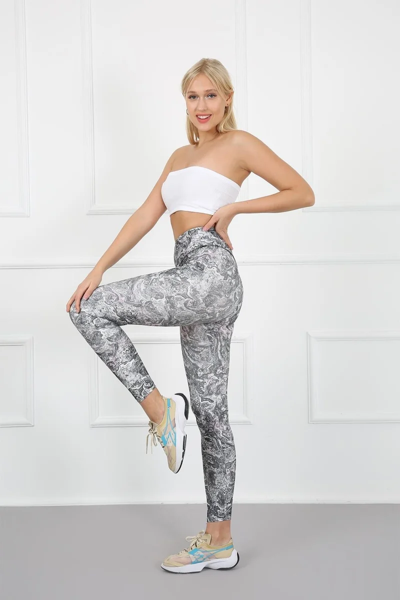 اروافيت 4023-96 Digital Printed High Waist Long Tights