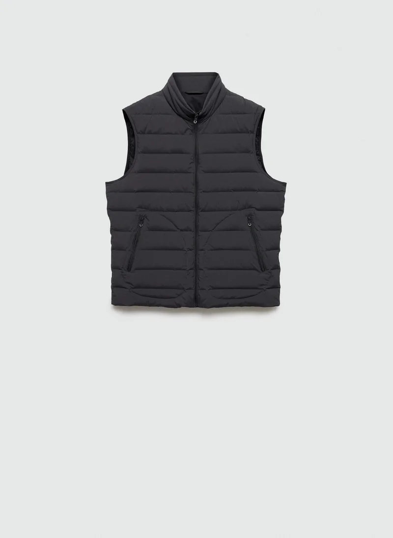 مانجو مان Quilted Vest With Down And Feather Filling