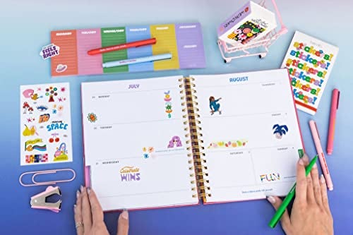 ban.do 8 Count Colored Pens, Fine Tip Pens with Assorted Ink Colors, Write On Felt Tip Pens for Journaling or Note Taking, Assorted - Image 5
