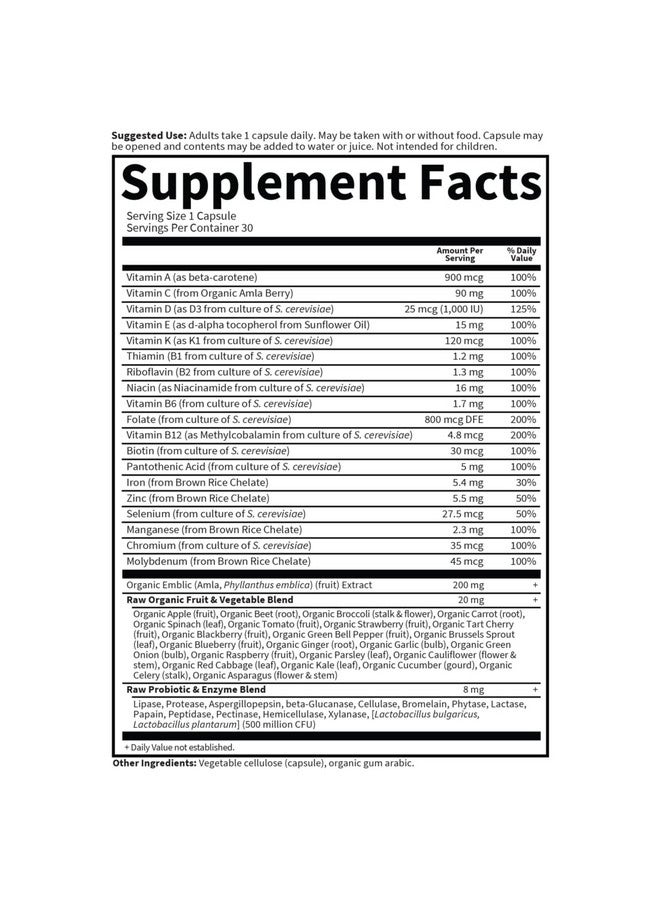 Garden of Life Multivitamin for Women, Vitamin Code Raw One for Women, Once Daily, Whole Food Iron, Probiotics for Womens Health, Gluten Free Vegetarian, 30 Count - Image 5
