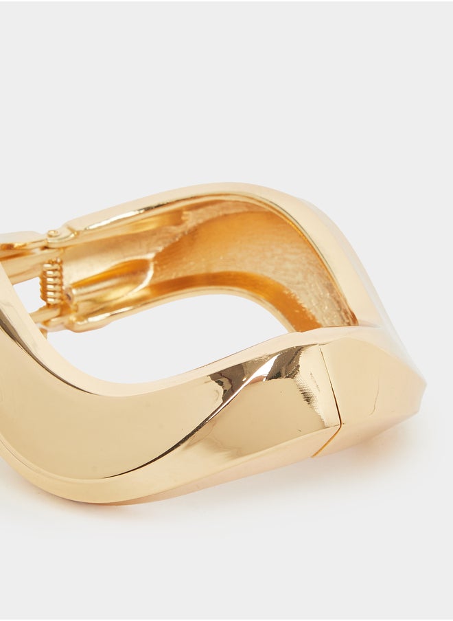 Styli Plain Curved Bangle  - Image 4