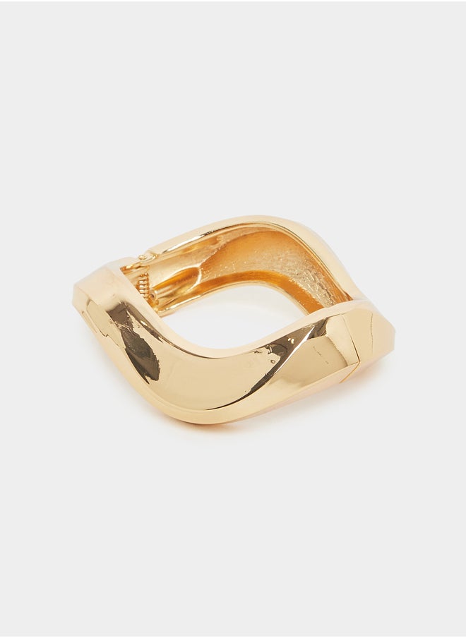 Styli Plain Curved Bangle  - Image 2