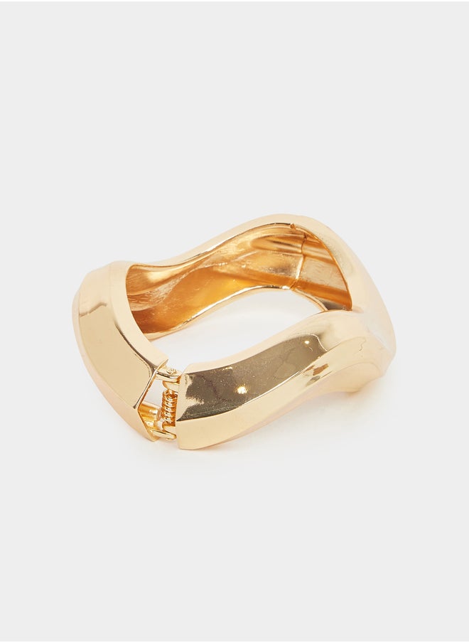 Styli Plain Curved Bangle  - Image 3