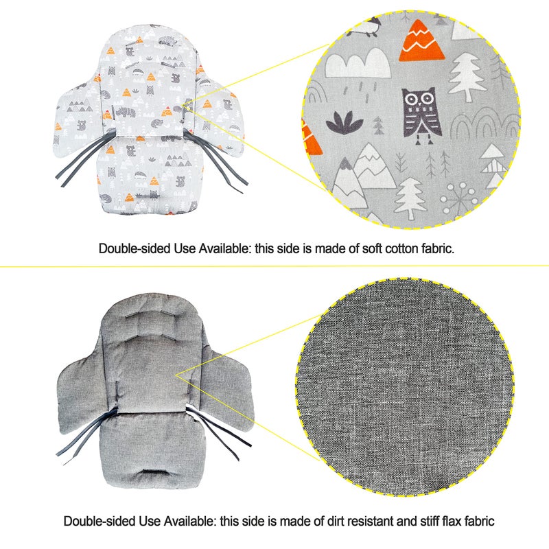 ZARPMA Highchair Cushion Insert Baby High Chair Cover Pad Chair Seat Cushion Liner Mat Padding Wooden Highchair Protection Pad - Image 5